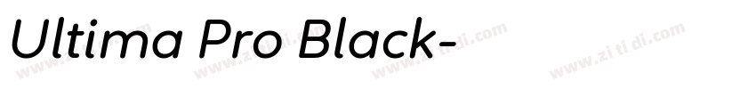 Ultima Pro Black字体转换